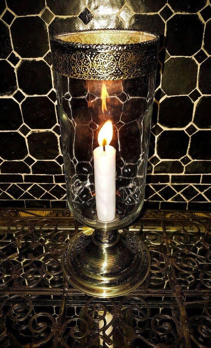 glas ljusstake klar