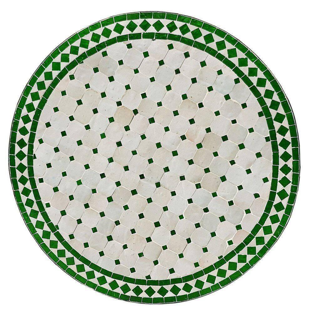 Mosaikbord Beiga & grön Ø60