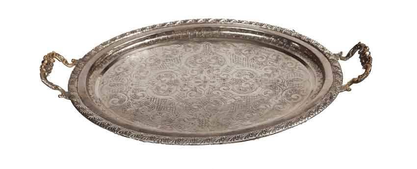 Oval nysilverbricka 