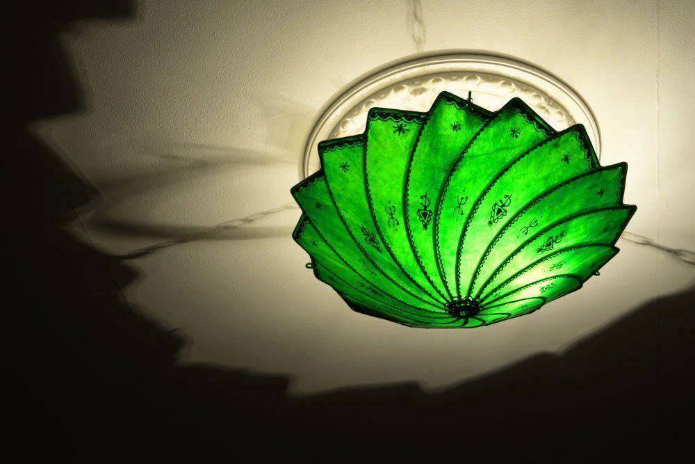Plafond lampa grön